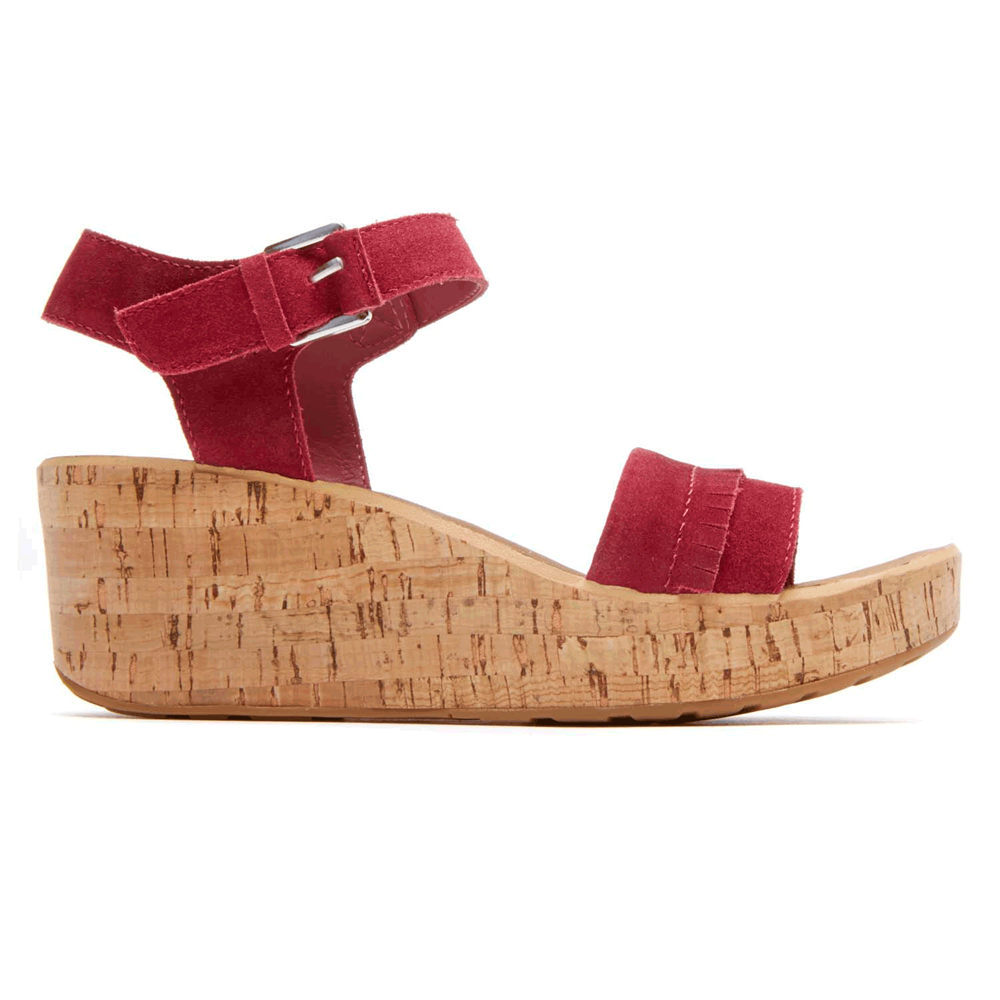 Rockport Singapore Womens Sandals - Weekend Casuals Lanea Quarter-Strap Red - YT7630528